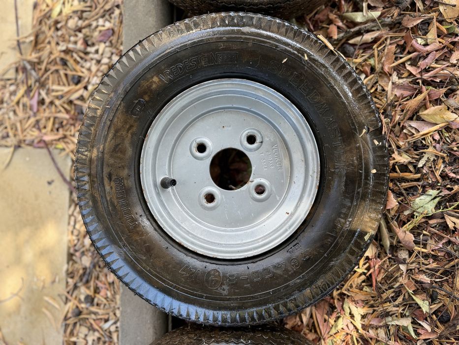Rodas para atrelado, corta-relvas, kart – 4.00-8 (completos)