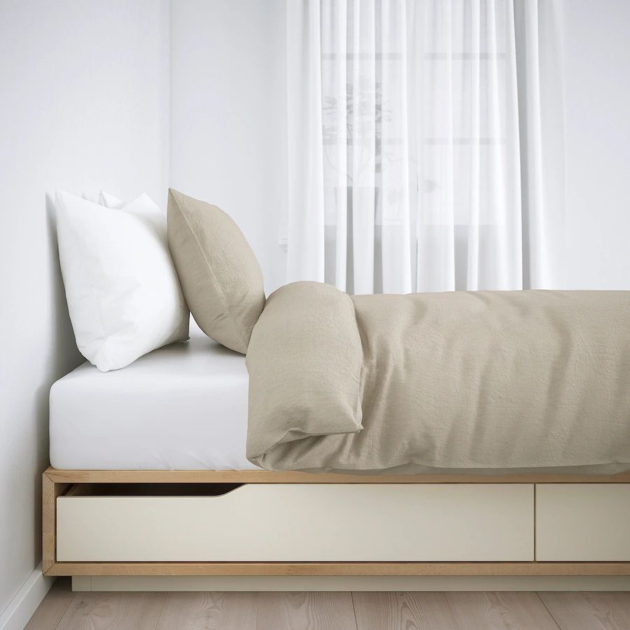 Łóżko Ikea mandal z szufladami 160x200 drewniane