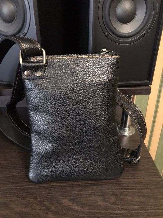 Мужская барсетка из натуральной телячьей кожи.Кожаная мужская сумка.