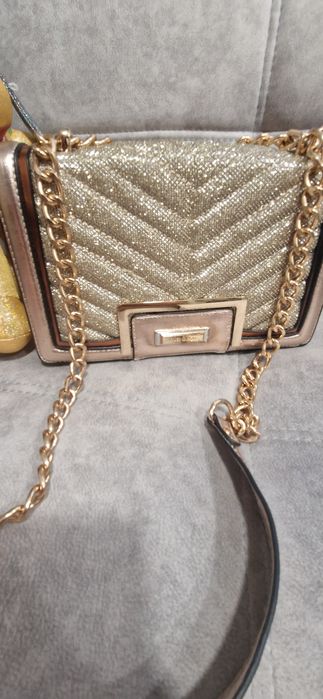 Сумка River Island, золото с блёстками, новые!
