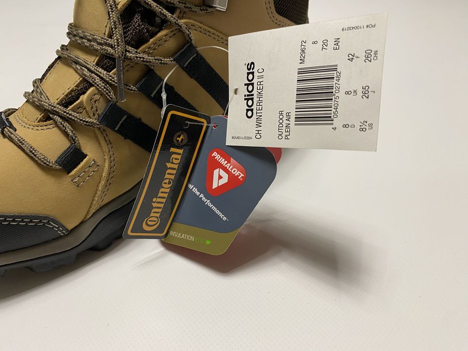 Новые ботинки Adidas ClimaProof Winter Hiker II нубук беж Размер 41 42