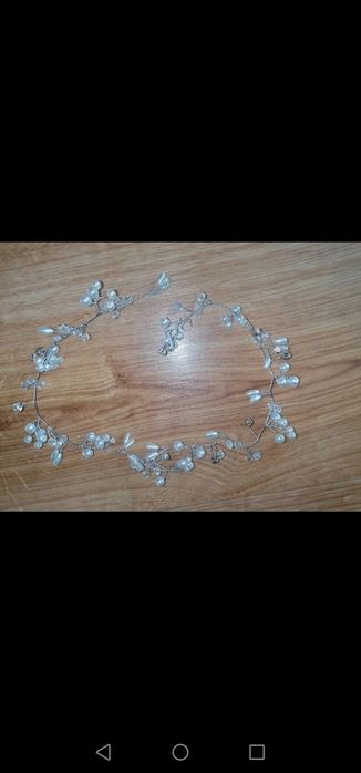 Ozdoba ślubna do włosów wianek diadem