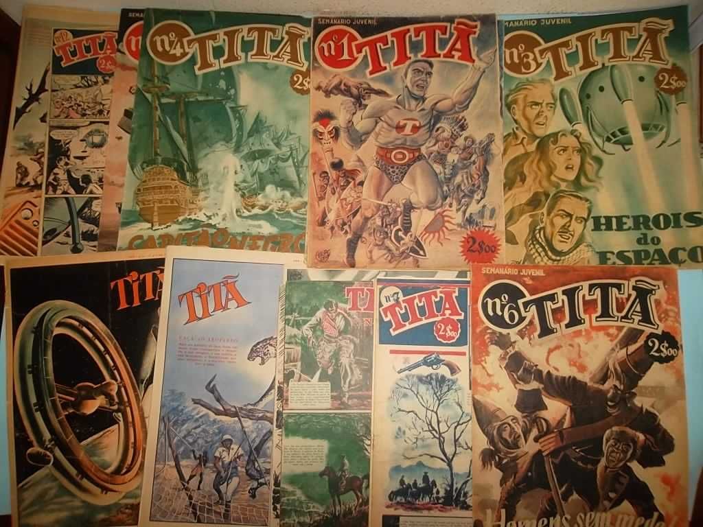 Titã (1954) - Lote de revistas com separatas e suplementos "Leão"
