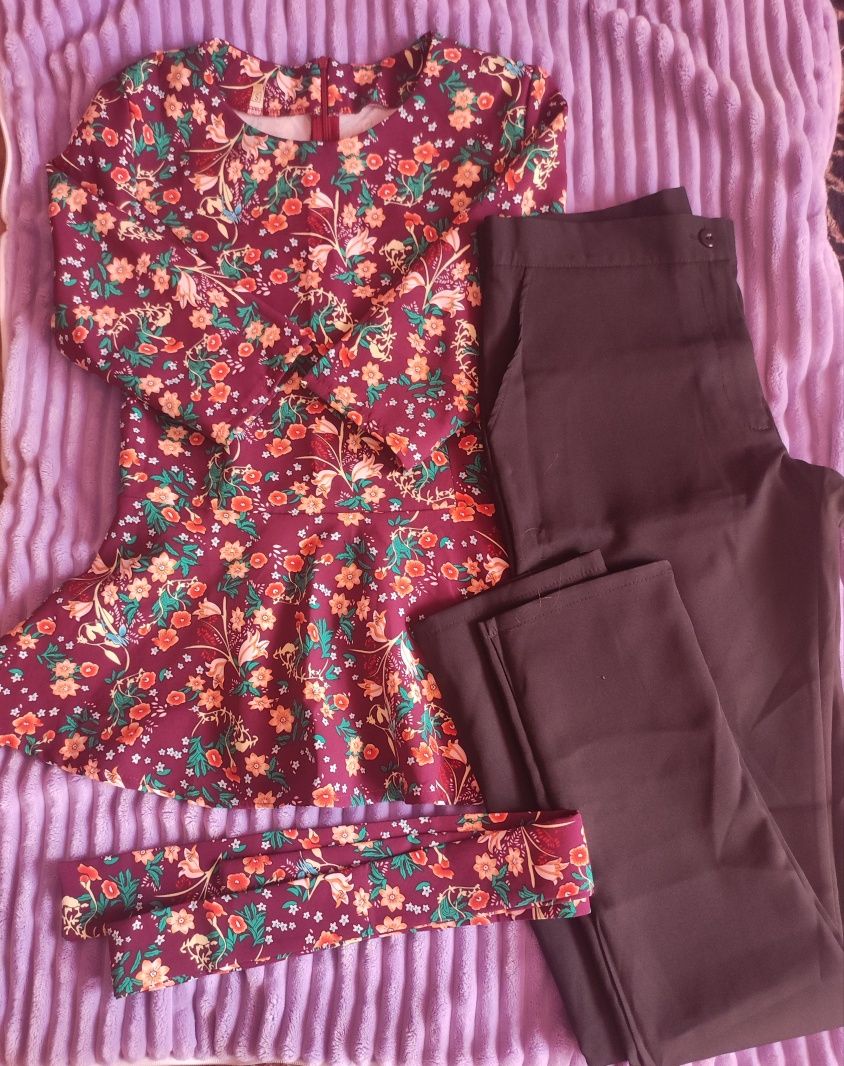 Костюм жіночий, штани+блузка з поясом 44-46 розмір