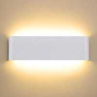 Kinkiet wewnętrzny LED 12 W lampa ścienna wewnętrzna ciepła biel 30 cm