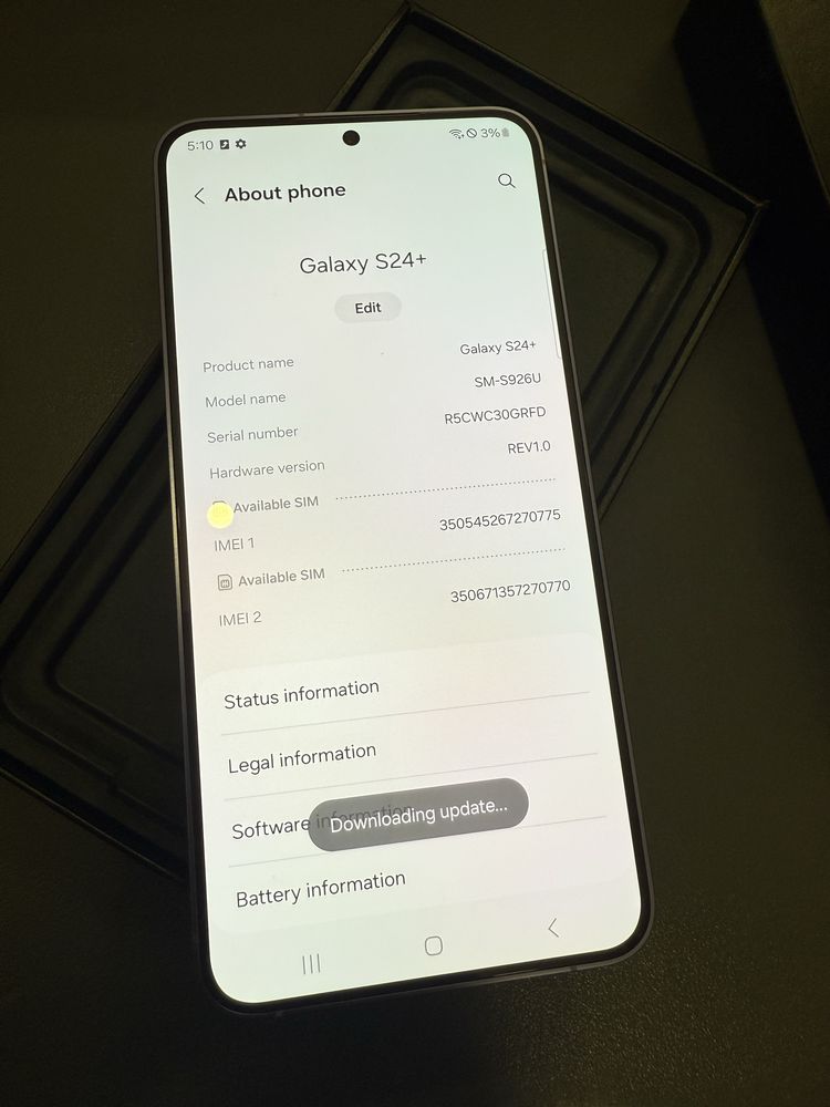 Samsung S24 Plus 512GB Purple Locked Sim OpenBox