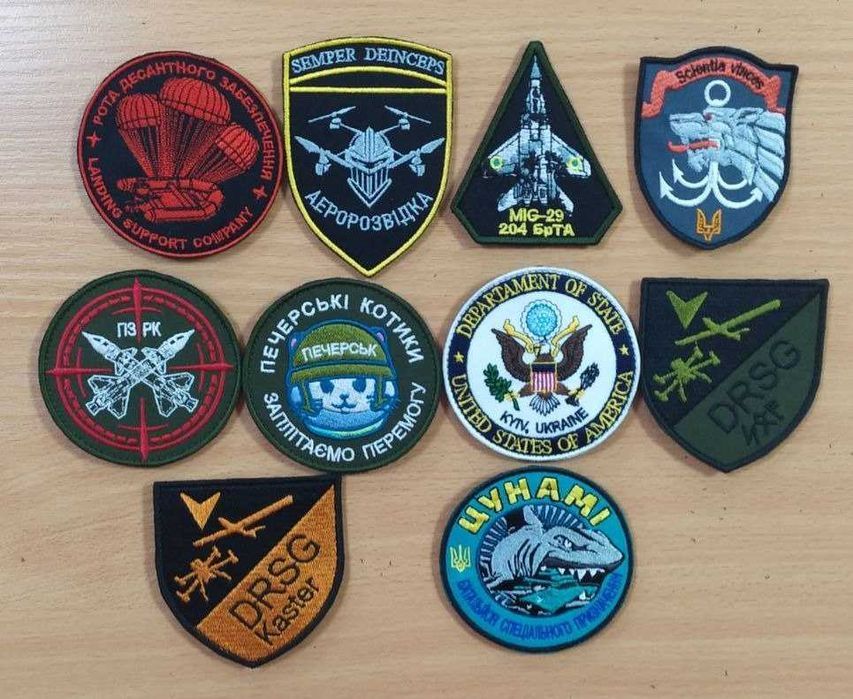 Шеврони, позивні,групи крові 50 грн. В наявності та під замовлення.