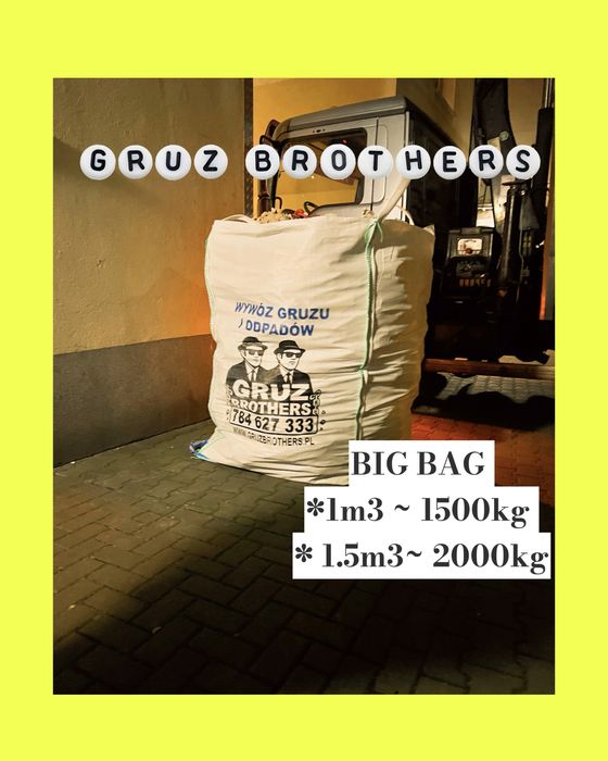 •Wywóz gruzu i odpadów- Największe worki, Warszawa i okolice•