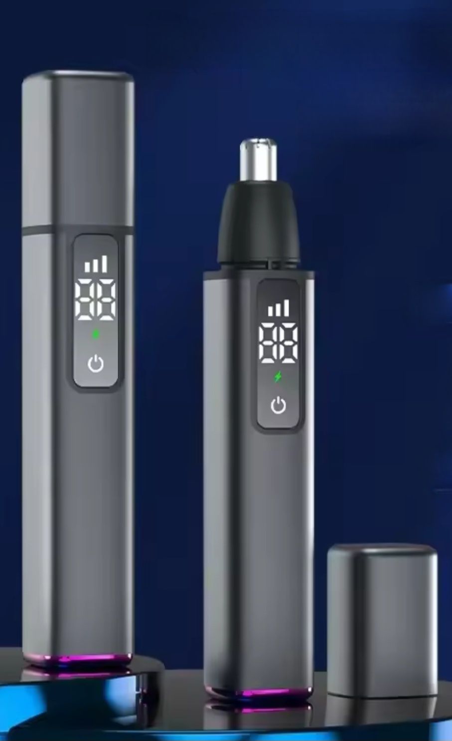 NOWY Trymer do nosa i uszu na USB-C, wyświetlacz..