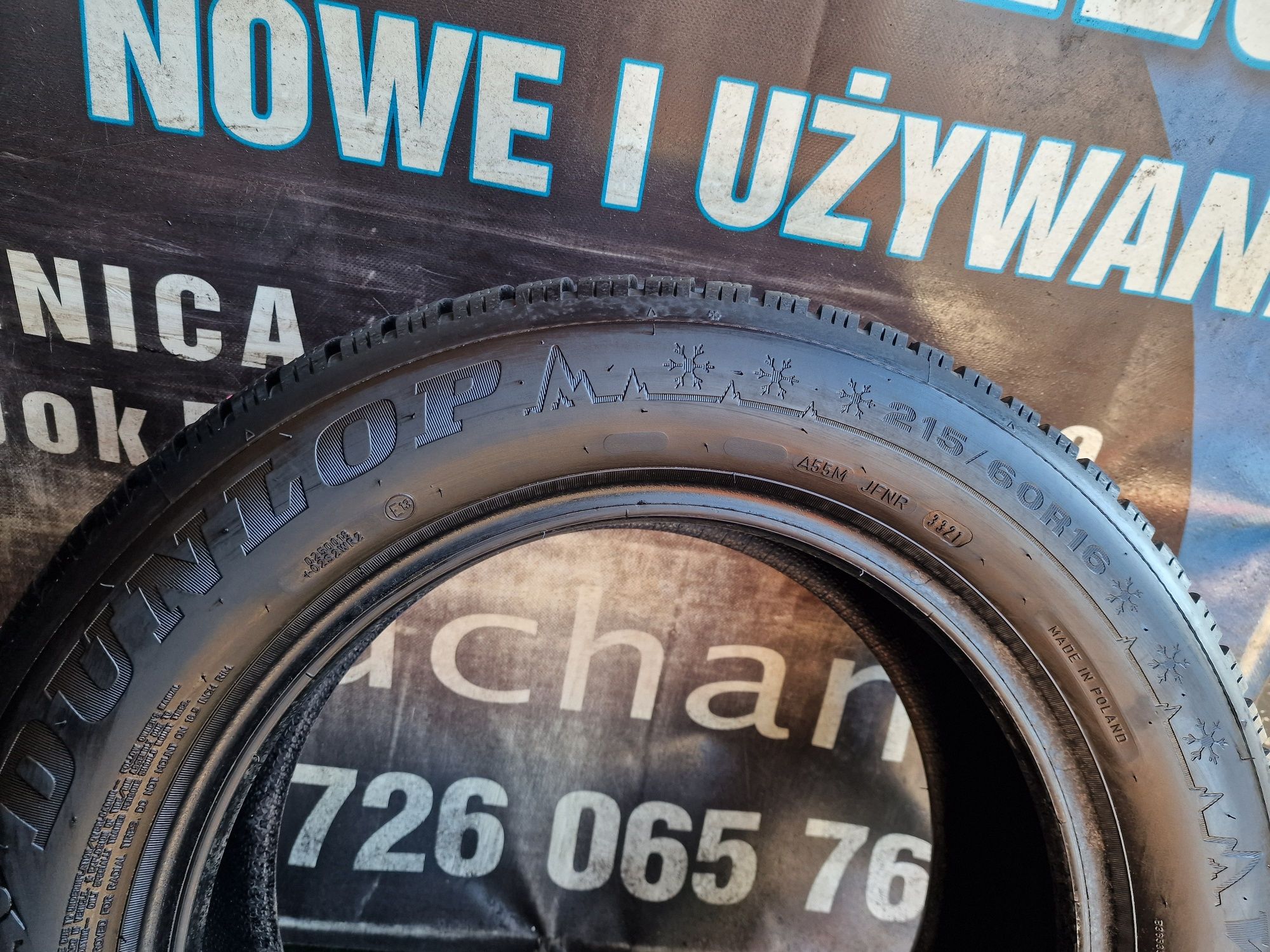 Opony zimowe 215/60/16 Dunlop Para 8.5mm!!