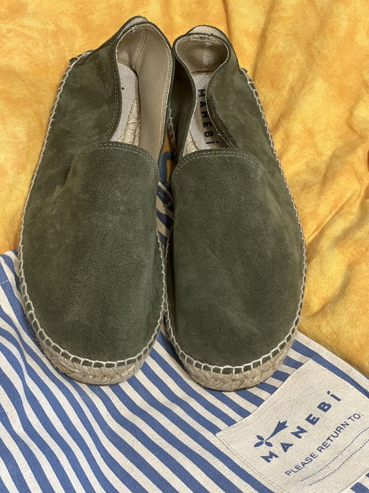 Еспадрилії Manebí Hamptons Olive — оригінал, нові