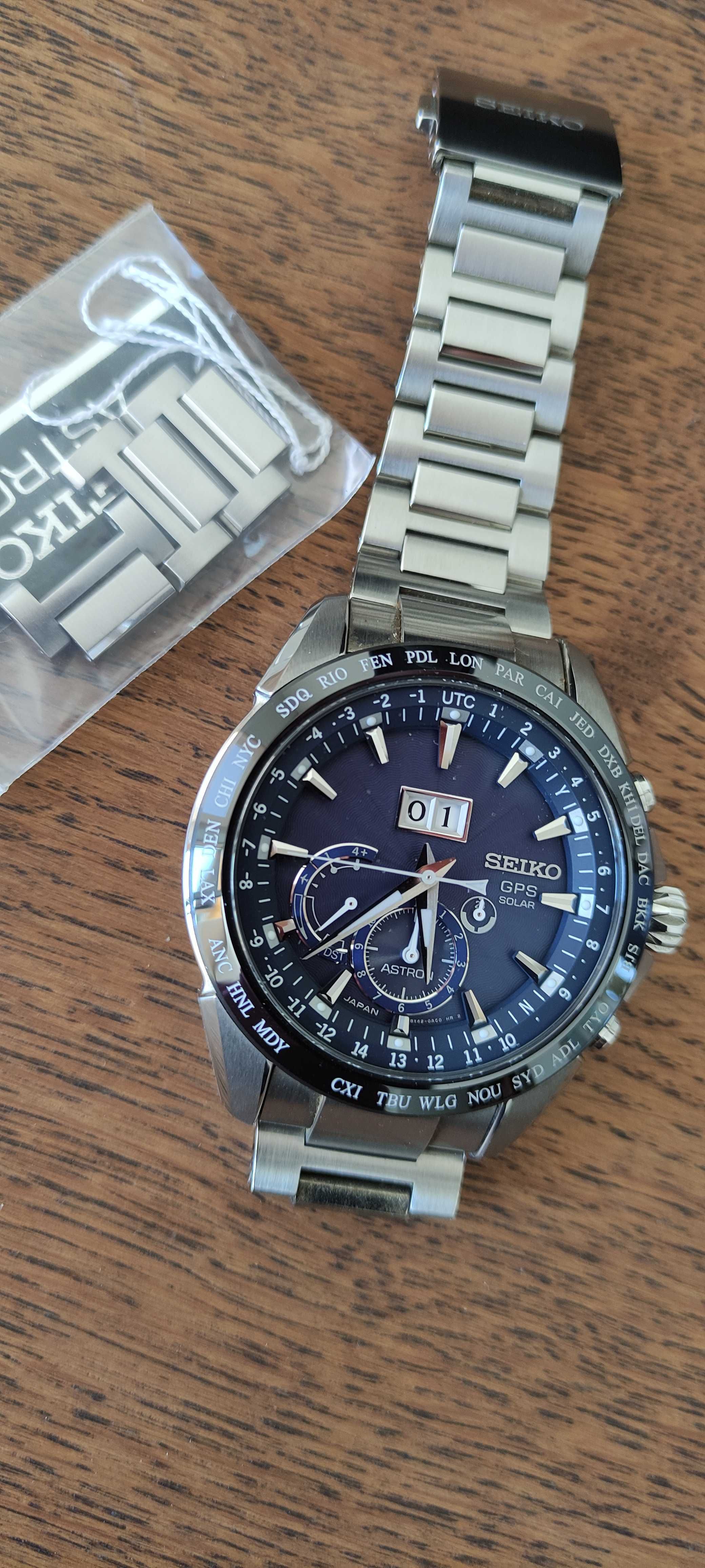 Relógio Seiko Astron GPS Solar 8X42 Stainless Steel