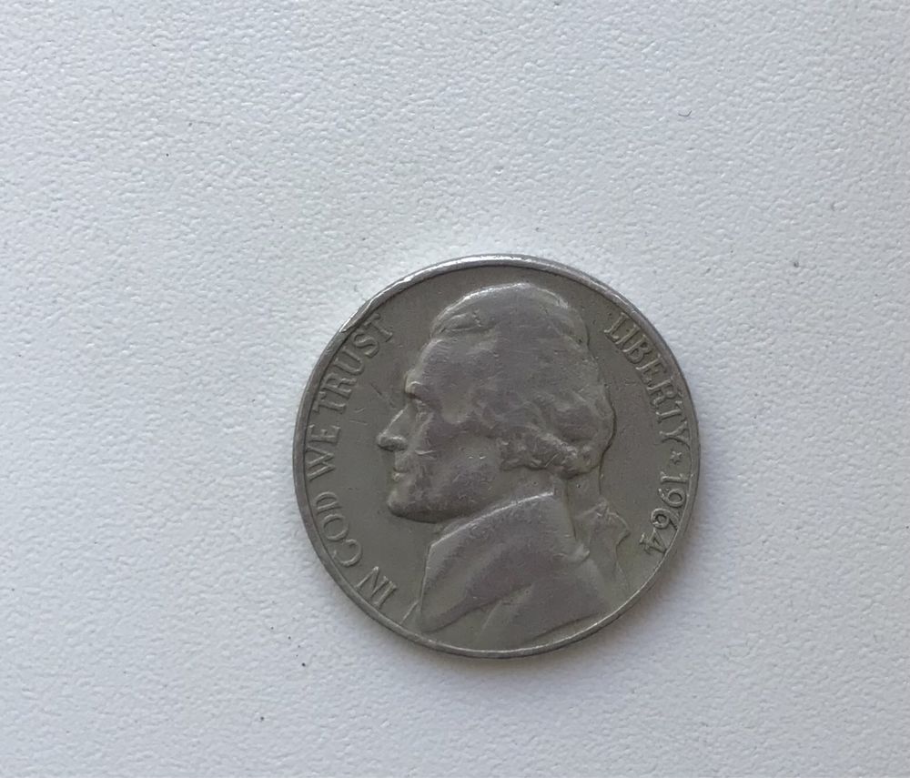 Монета liberty 1964 год five cents