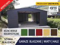 Garaż Blaszany Grafitowy , Blaszak , Magazyn , Garaże  - GRZYWSTAL