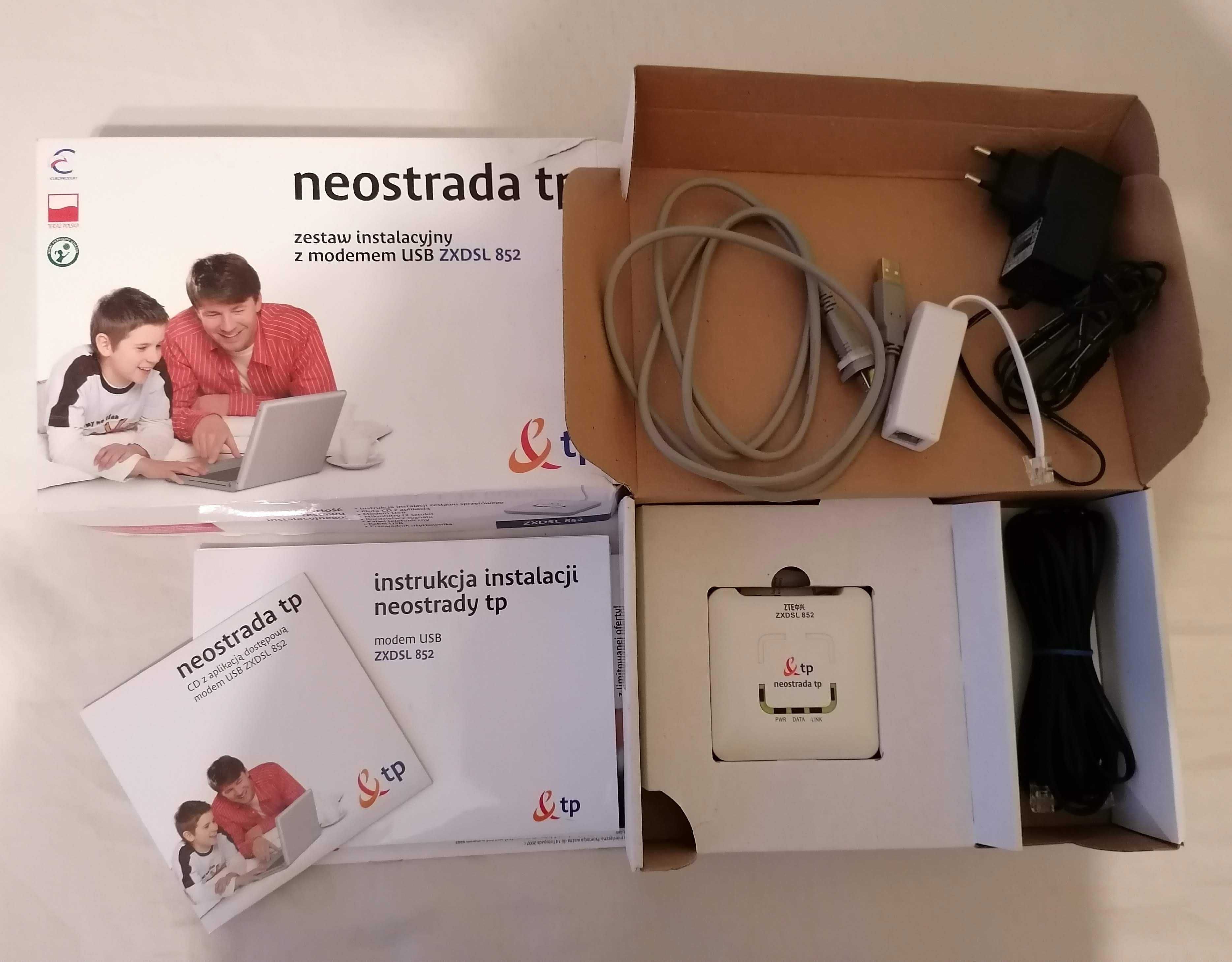 Neostrada tp z modemem ZXDSL 852