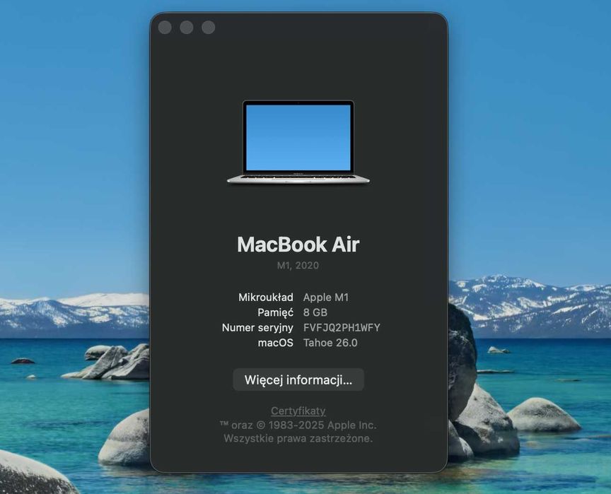 MacBook Air M1 13.3" / 8GB RAM / 256GB SSD