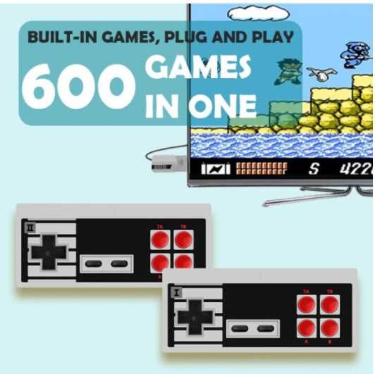 Игровая мини-консоль DATA FROG Y2 AV, 600 классических 8-битных игр