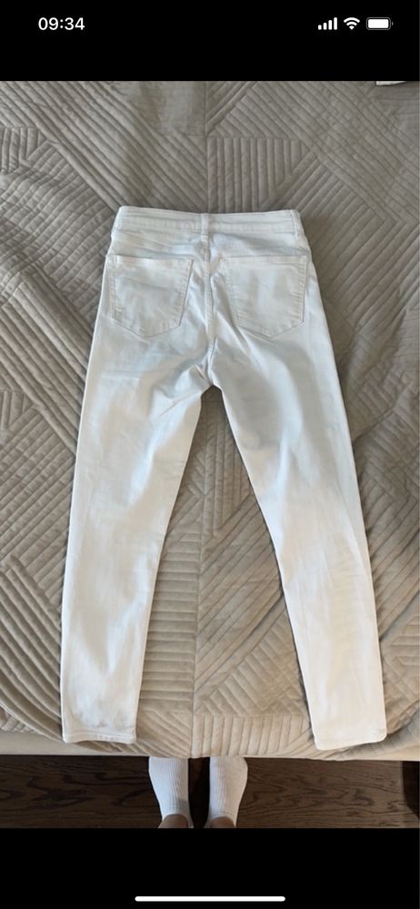 TOPSHOP Jeans Skinny Fit 30x32 wysoki stan białe