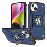 Pancerne etui z uchwytem na palec do iPhone 15 Plus - niebieskie