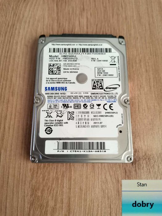 HDD 250GB Samsung 250GB