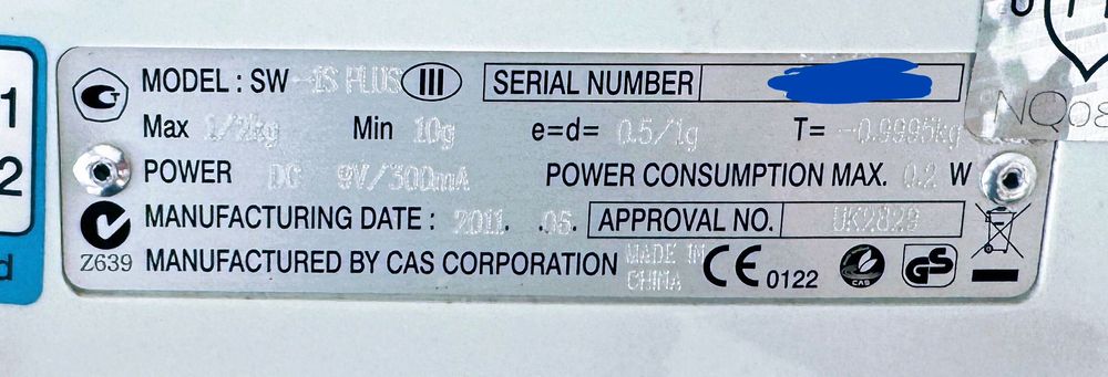 Waga elektroniczna profesjonalna CAS SW-1S plus