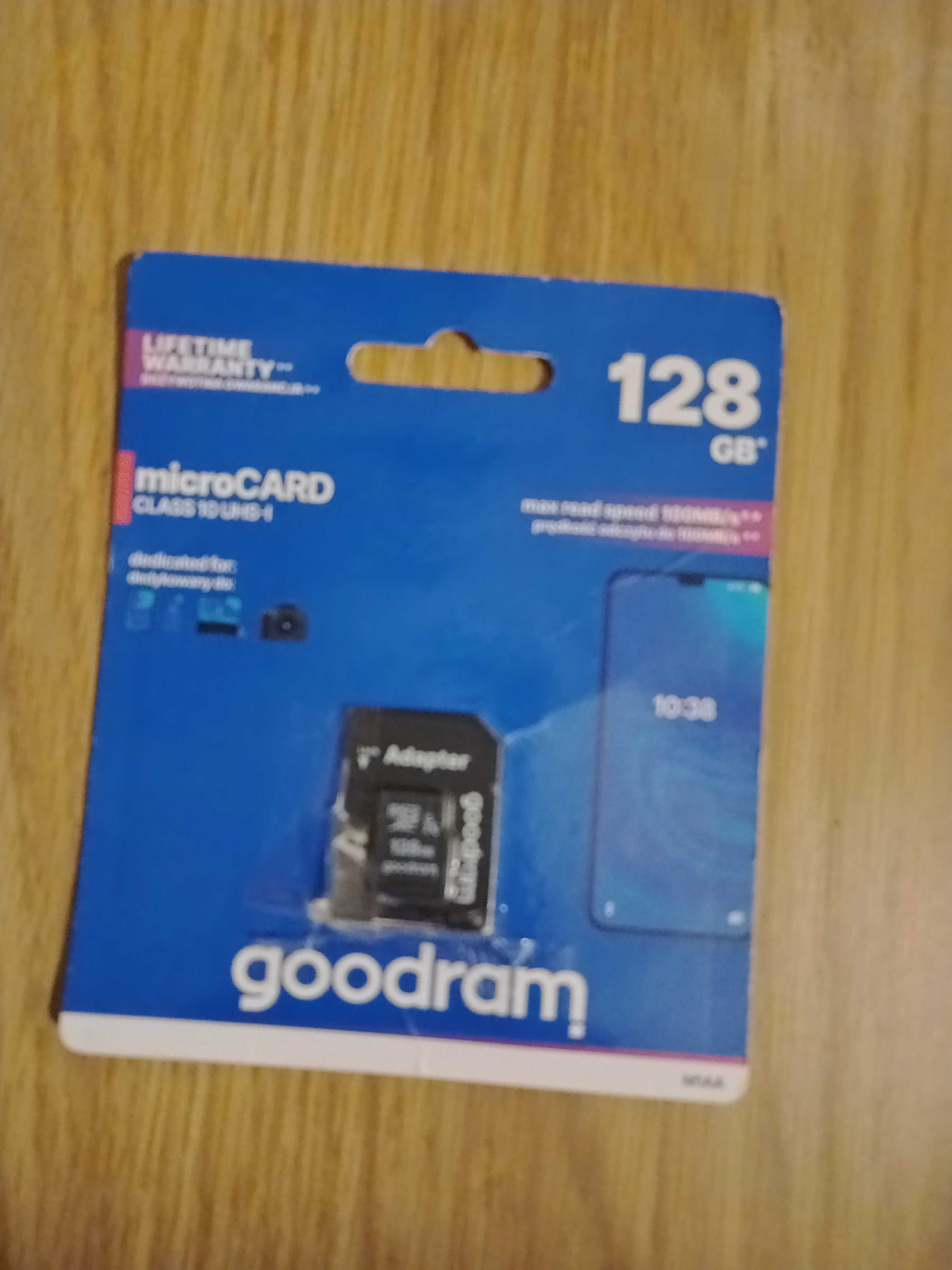 GOODRAM 128GB microSDXC 100MB/s C10 UHS-I U1 z adapterem bardzo szybka