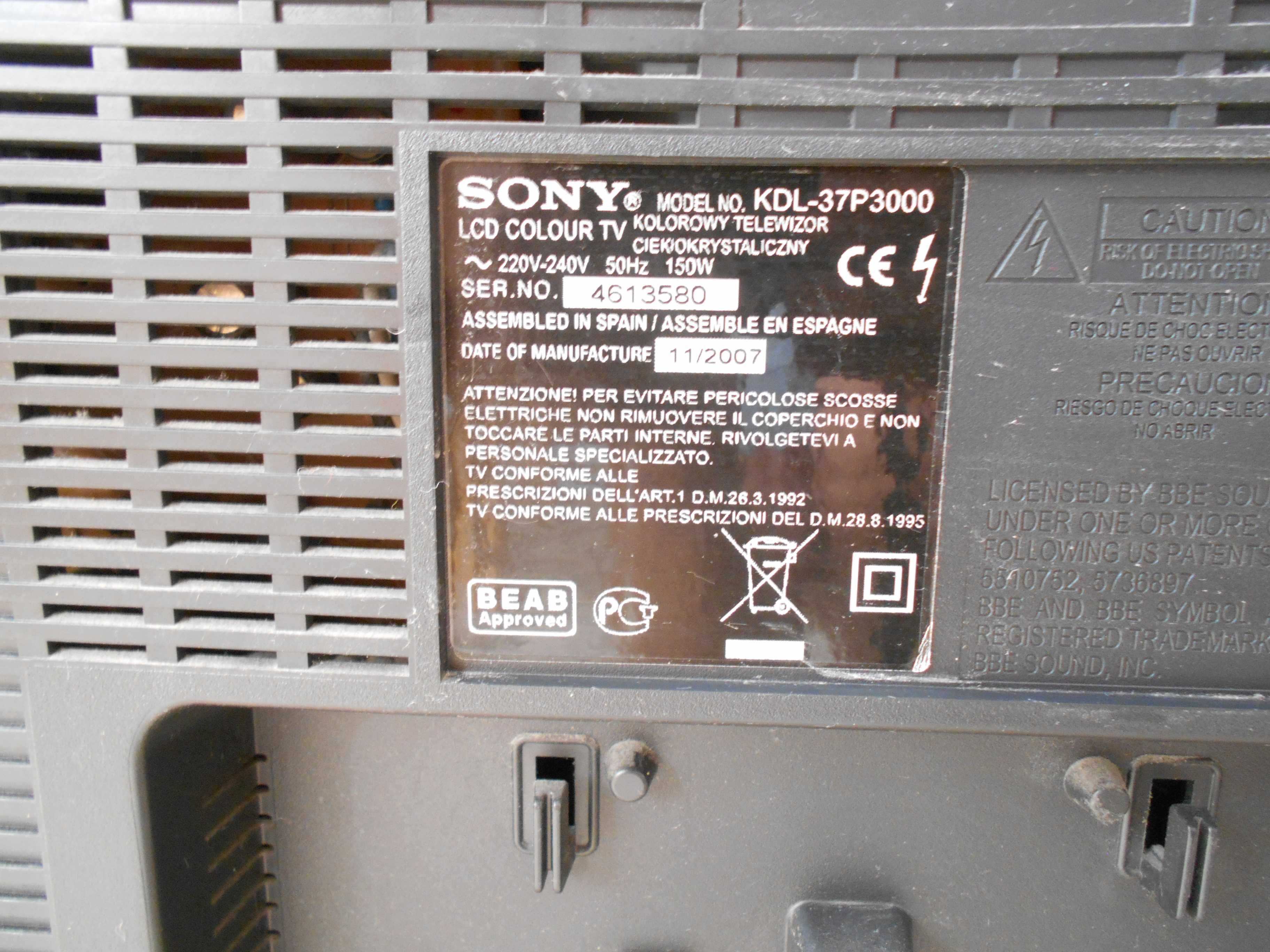 Telewizor LCD SONY KD37P3000