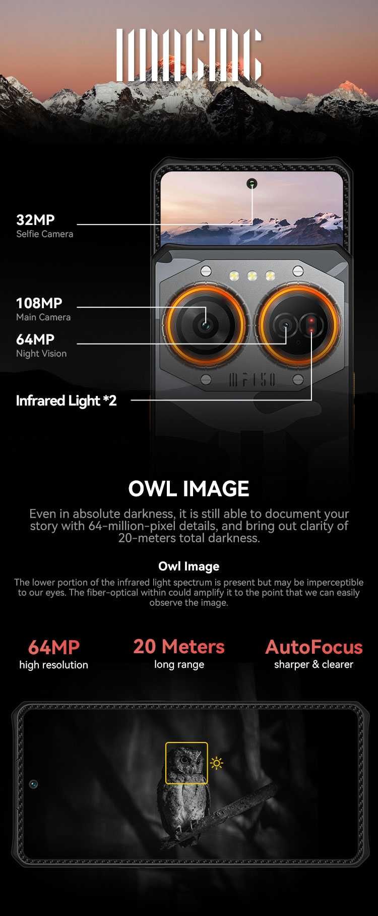 OUКITEL IIIF150 Air2 Ultra, 32/512Gb, 108/64NV/32Mp, AMOLED 6,8" FHD+