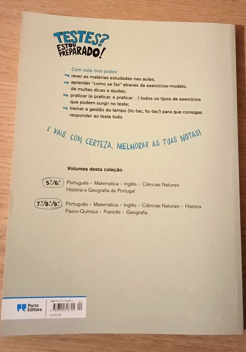 Livro de estudo-"Testes? Estou preparado!": Matemática- 9ºano