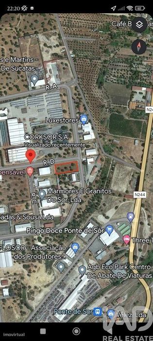 Terreno em Ponte de Sor, Tramaga e Vale de Açor de 3346,00 m2