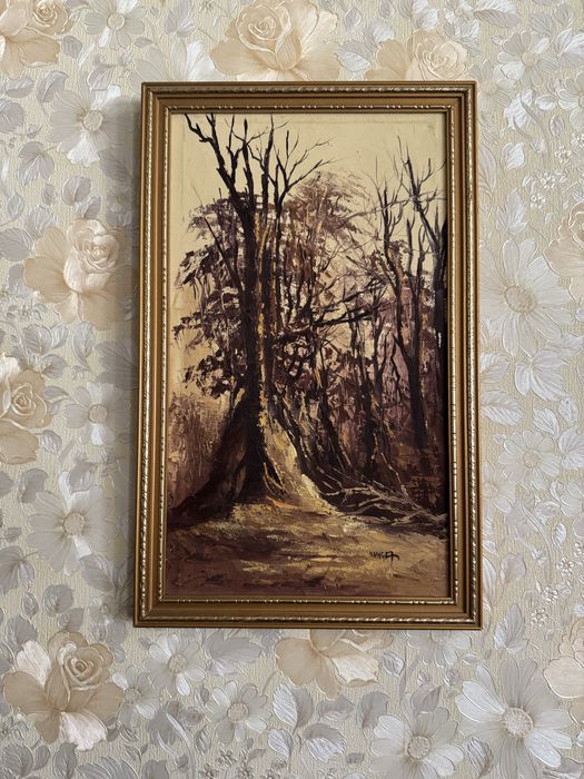 Картина лес винтаж