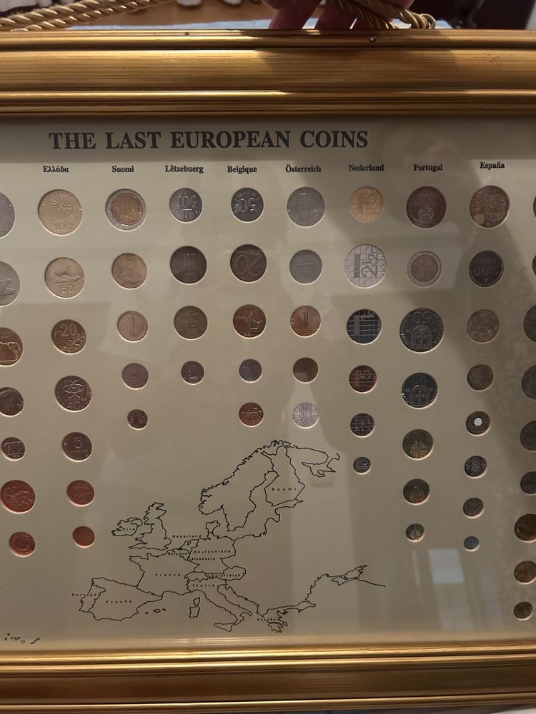 Quadro das Últimas Moedas Europeias (Antes do Euro)