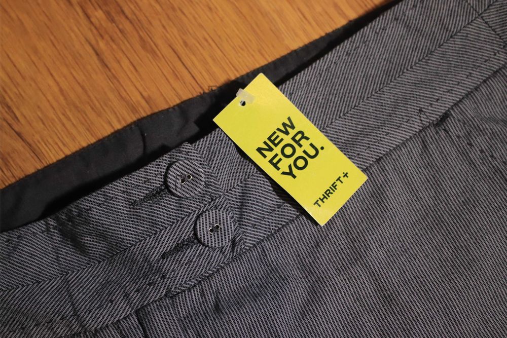 Spodnie Monsoon r. 40 szare eleganckie długie w paski bawełna nowe