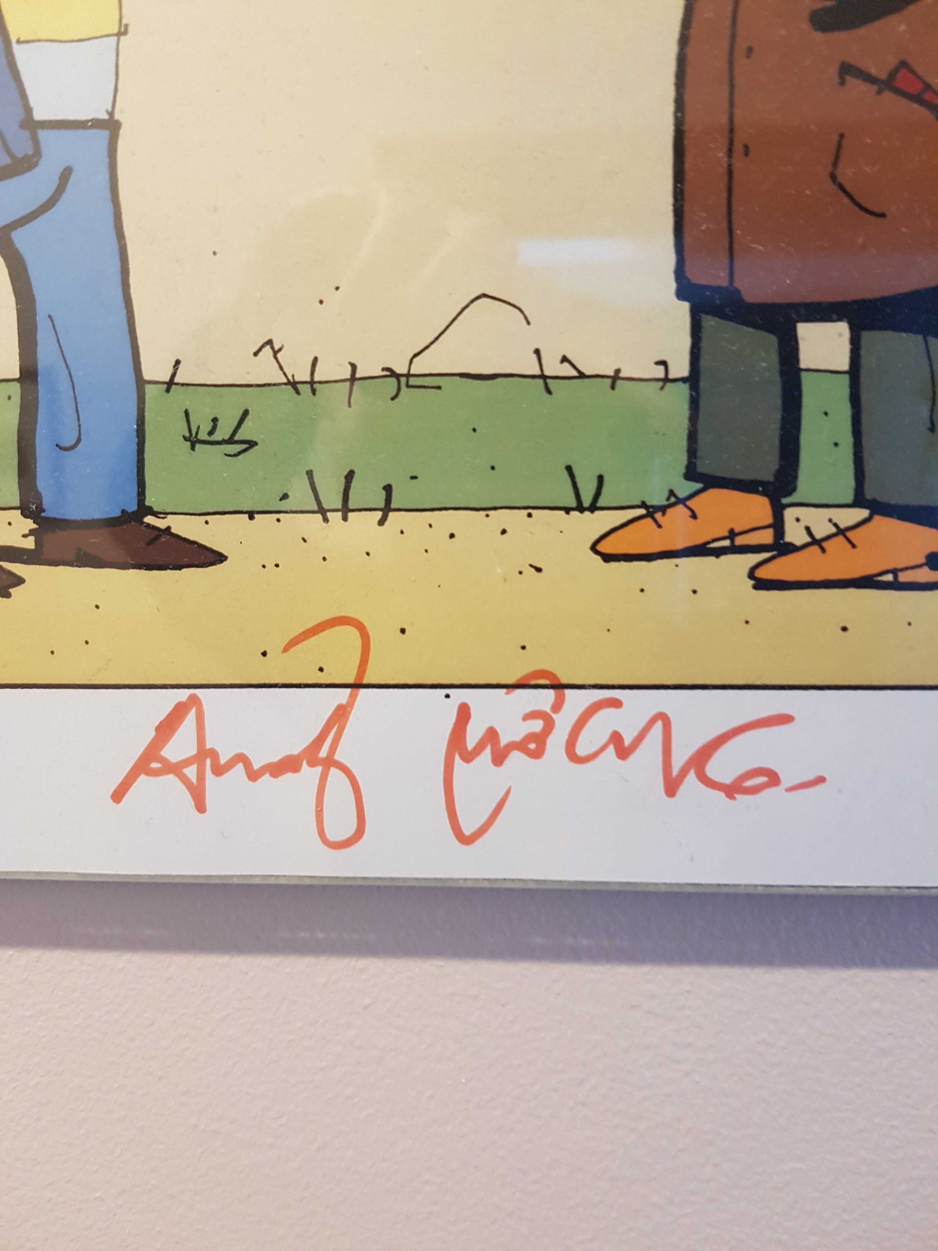 Grafika Andrzej Mleczko z autografem