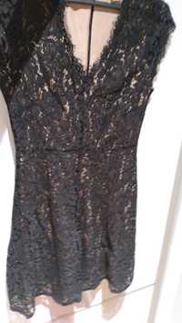 Czarna koronkowa sukienka H&M r. S