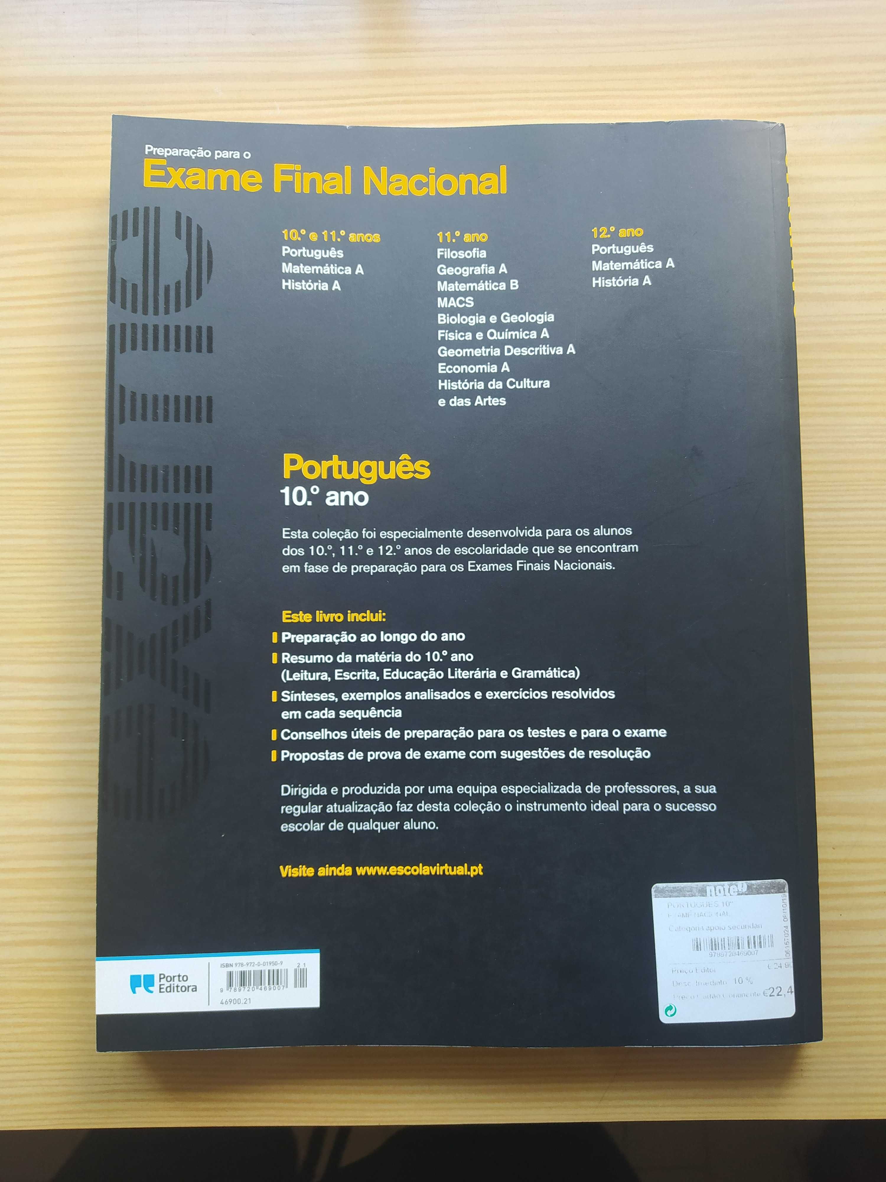 Livro de apoio ao estudo de Português - Prep. Exame - Porto Editora