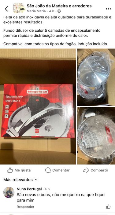 Panela de pressão 6l NOVA