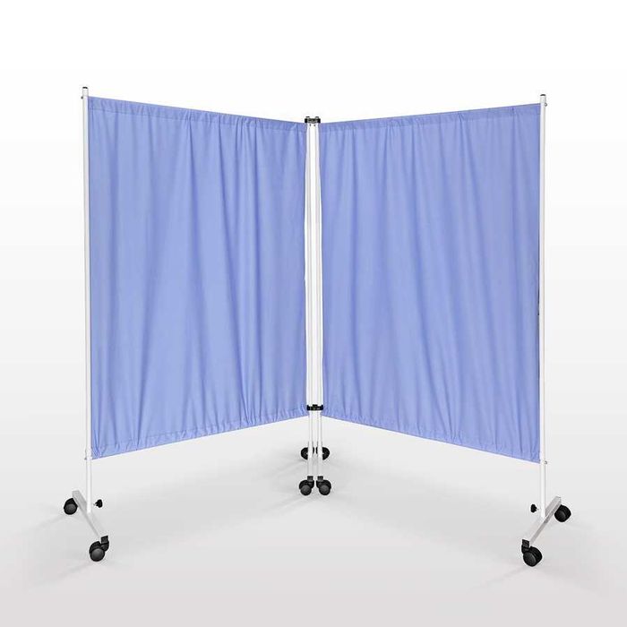 Parawan medyczny dwuskrzydłowy jezdny zmywalny