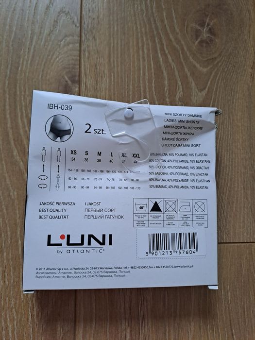 Majtki, szorty damskie Atlantic Luni, rozmiar L, 2PACK