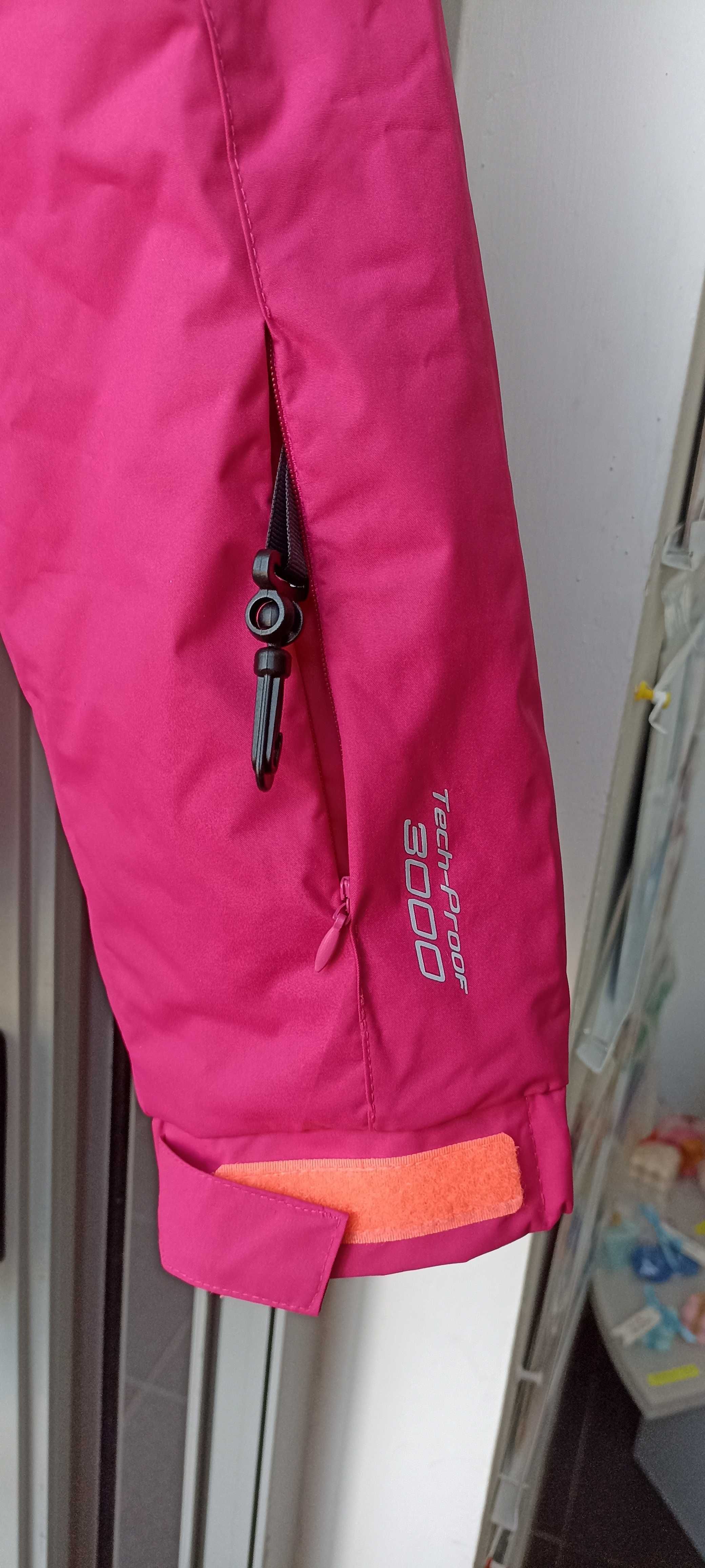 Brugi kurtka narciarska wodoodporna różowa