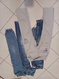 Zestaw wielopak 3 pak spodnie jeans jogger