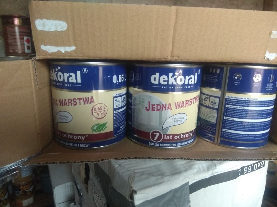 Sprzedam nowe farby lateksowe Dekoral oraz farby do metali
