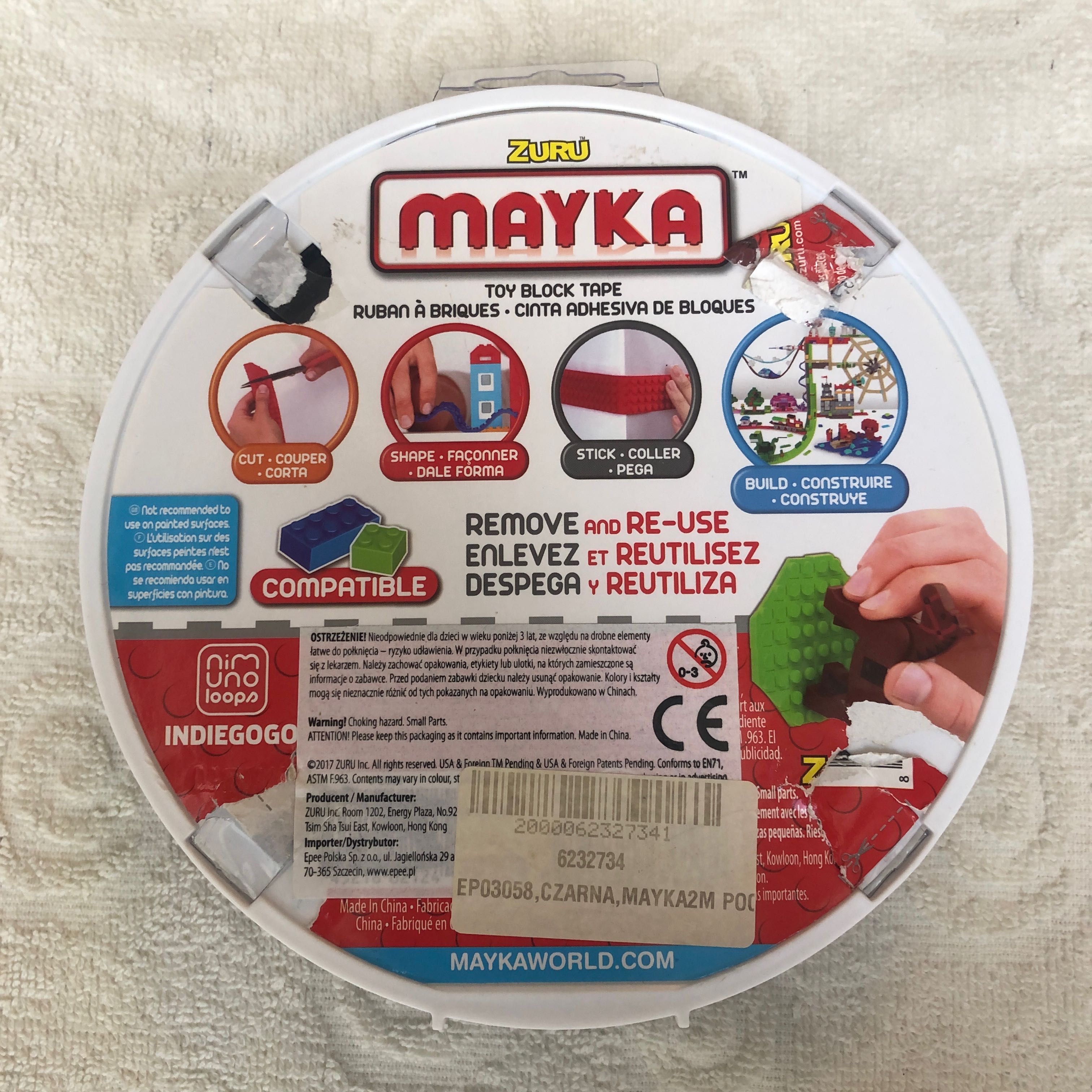 Taśma Mayka 2 m czarna, wiek 3+