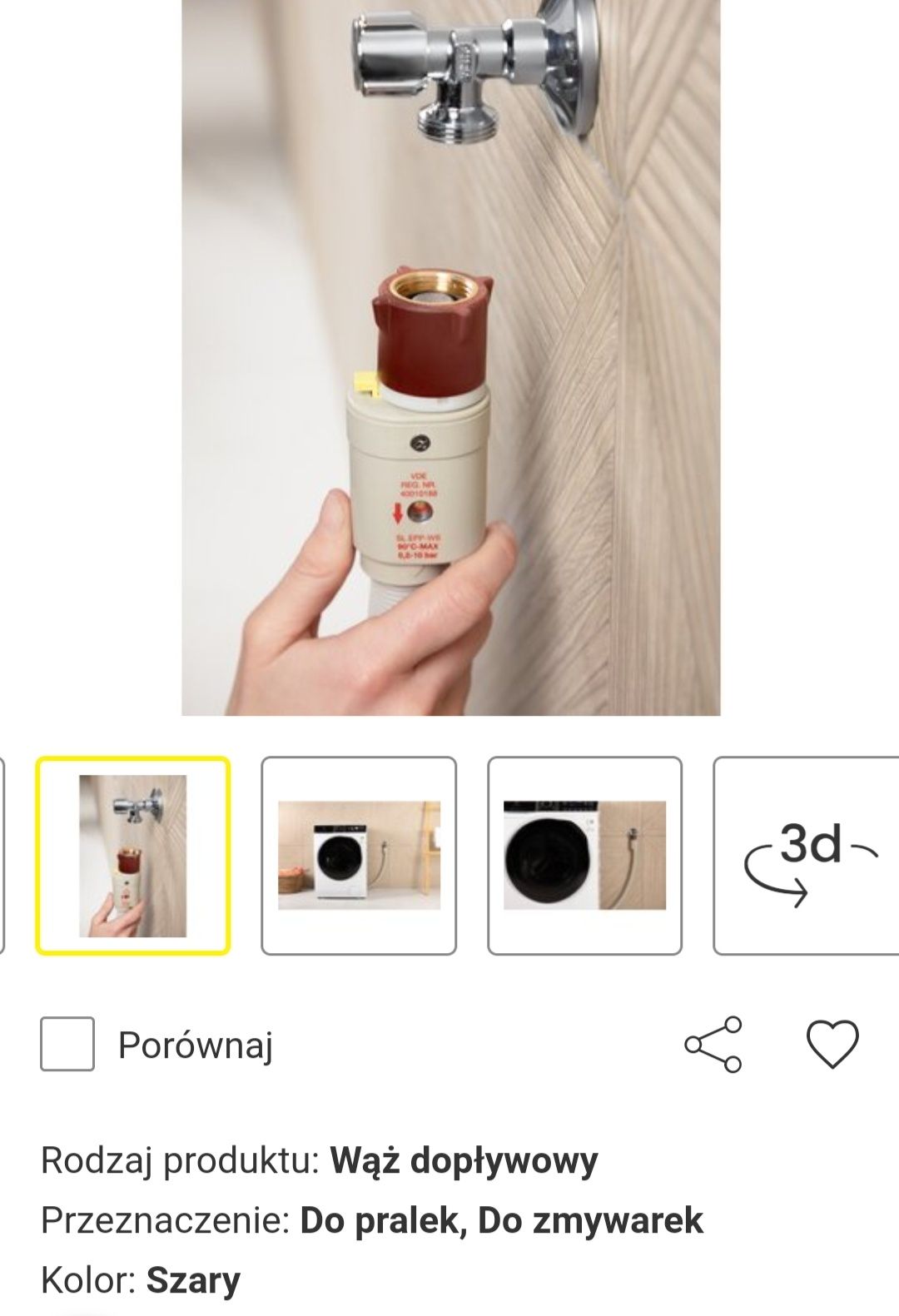 Wąż dopływowy Electrolux