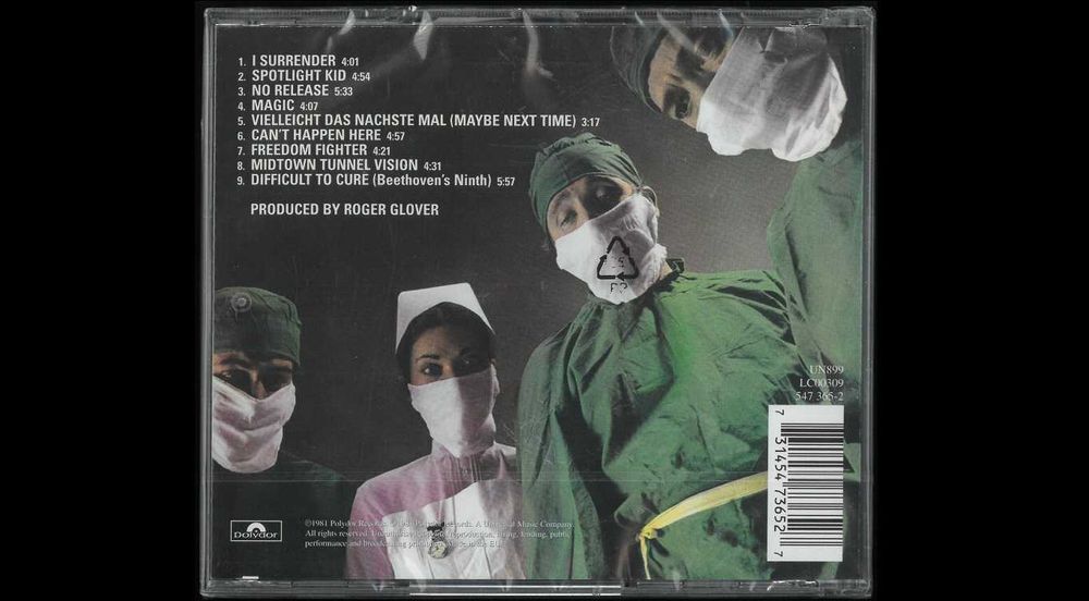 Rainbow – Difficult To Cure. Płyta CD. Nowa zafoliowana