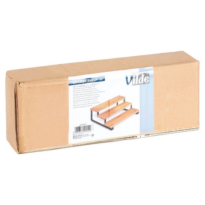 Półka kuchenna drewniana 3-poziomowa 32x23,5x9,6cm
