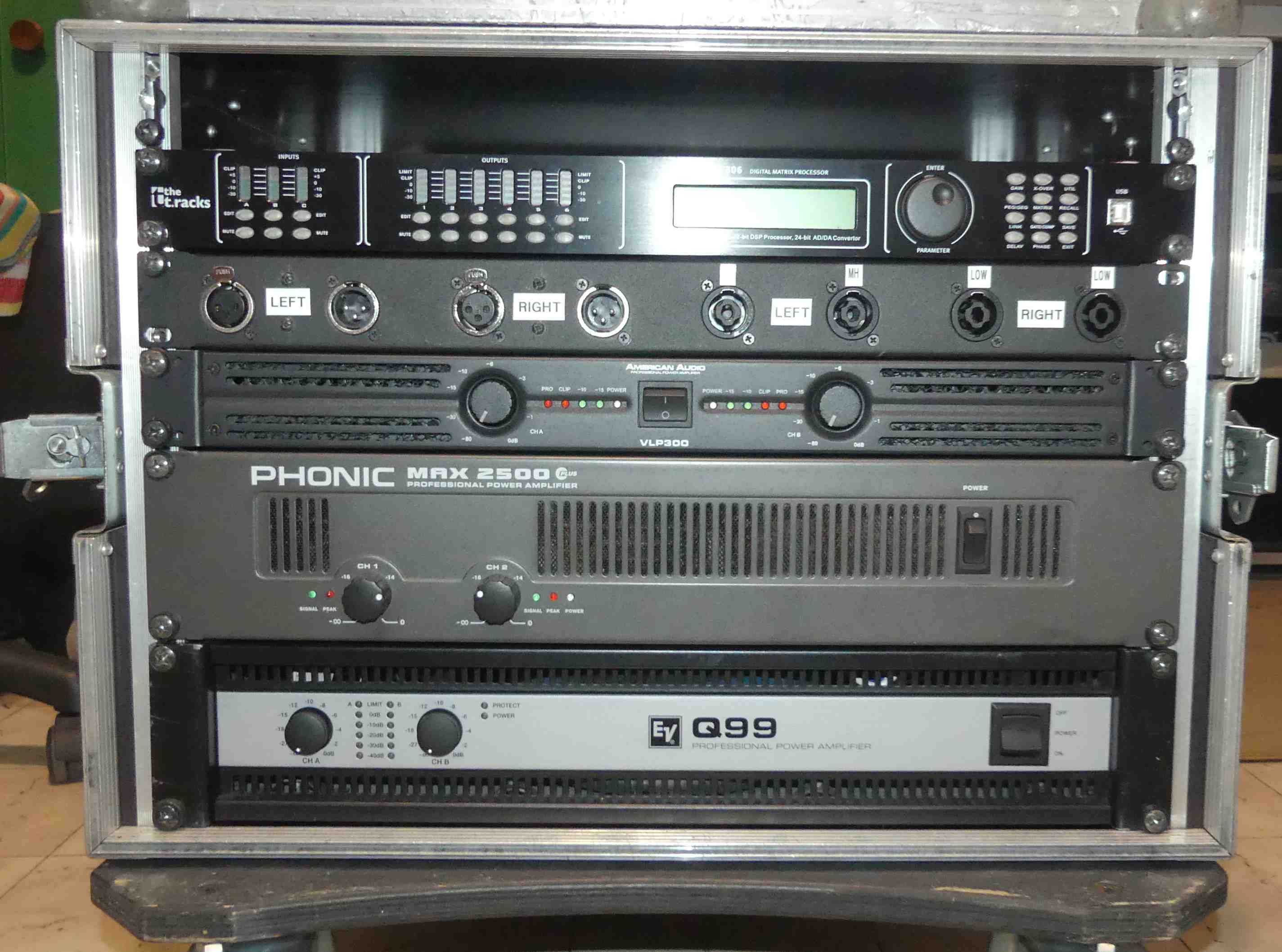 Końcówki mocy: Crest, T-Amp, QSC