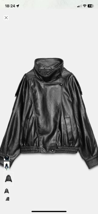 Viralowa skórzana kurtka oversize Zara