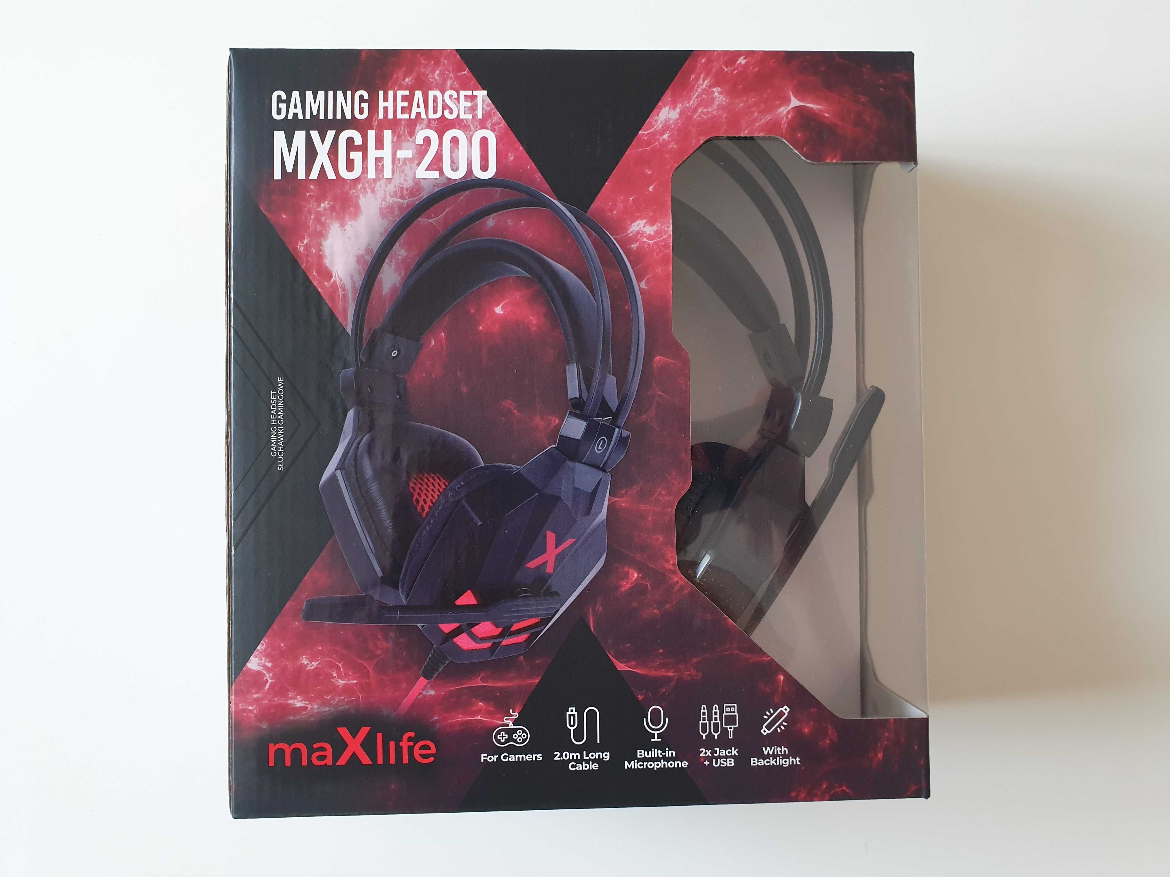 Słuchawki przewodowe (nowe) Maxlife Gaming  MXGH-200
