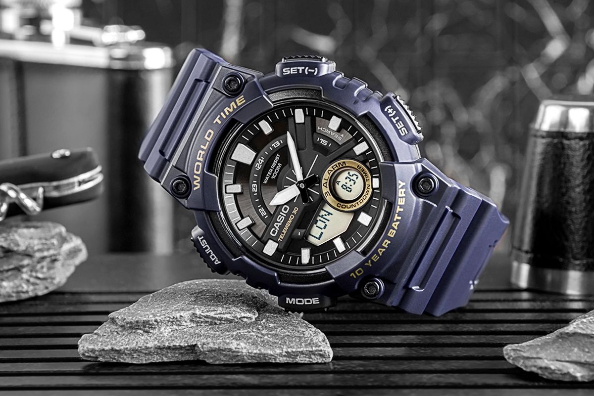 zegarek męski casio gerton aeq-110w-2avdf + box